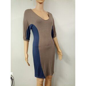 Soprano Women's Brown Blue Mini Dress Size Medium